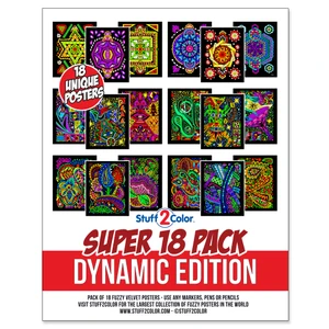 Pick 3 - Create Your Own Bundle of 54 Fuzzy Coloring Posters (Group Arts and Crafts, After School, Care Facilities)