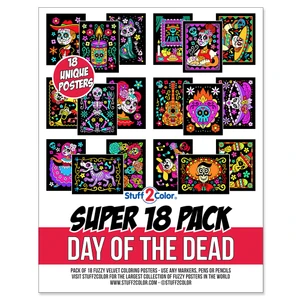 Pick 3 - Create Your Own Bundle of 54 Fuzzy Coloring Posters (Group Arts and Crafts, After School, Care Facilities)