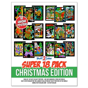 Pick 3 - Create Your Own Bundle of 54 Fuzzy Coloring Posters (Group Arts and Crafts, After School, Care Facilities)