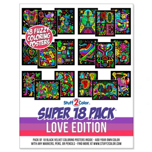 Pick 3 - Create Your Own Bundle of 54 Fuzzy Coloring Posters (Group Arts and Crafts, After School, Care Facilities)