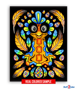 Super 18 Pack of Fuzzy Velvet Coloring Posters (Animal Smiles)