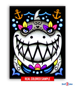 Super 18 Pack of Fuzzy Velvet Coloring Posters (Animal Smiles)