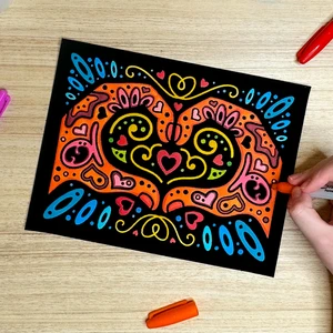 Super 18 Pack of Fuzzy Velvet Coloring Posters (Love Edition)
