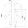 Winlock Bombardier Patio Door Handle Set - PH101W