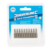 Screwdriver Bits by Silverline - T25, Cr-V 6150, pack of 10