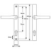 Hoppe London Centres/PZ 72mmScrew Centres 180mmBackplate 205mm x 28mm - HOP72S