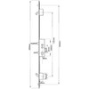 Avantis Latch, Deadbolt and 2 Hooks, Narrow version - AV335