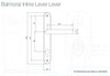 Balmoral UPVC Door Handles, 92mm centre, 211mm screws, Lever/Lever in Hardex Gold