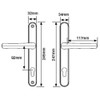 Yale PAS24 Centres/PZ 92mm Screw Centres 215mm Backplate 247mm x 34mm - YSHLLS