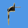 GOLD Trojan Sparta Cranked Espag UPVC Window Handles Left Handed (Side View)