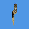 GOLD Trojan Sparta Cranked Espag UPVC Window Handles Right Handed (Back View)