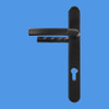 UPVC Door Handles, 92mm Centres, 122mm Screws, Lever/Lever in Black - Birmingham Handles, Short Screw Centres