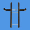 UPVC Door Handles, 92mm Centres, 122mm Screws, Lever/Lever in Black - Birmingham Handles, Short Screw Centres