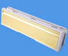 10 GOLD Letterbox with WHITE surround, for UPVC doors
