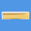 10 GOLD Letterbox with WHITE surround, for UPVC doors