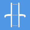 68mm UPVC Door Handles (to suit Fullex system), 68mm centre, 215mm screws, Lever/Lever in White (Fab and Fix) 