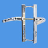 70mm UPVC Door Handles by Schlosser, 70mm centre, 180mm screws, Lever/Lever in Chrome, (to suit Ferco system) 