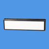10" WHITE Letterbox with BLACK Surround, for UPVC Doors 