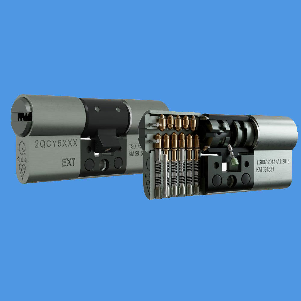 Euro Deadlock Complete Pack – Cylinder, Key, Escutcheon For Door Security
