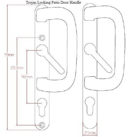 Trojan patio door handles locking