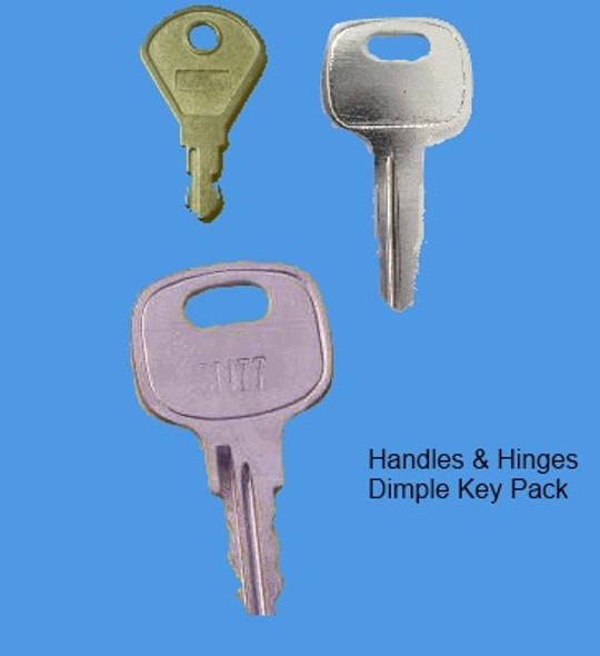 Key Pack to Suit Laird Window Handle with Dimple - EE33, EE67, EE71