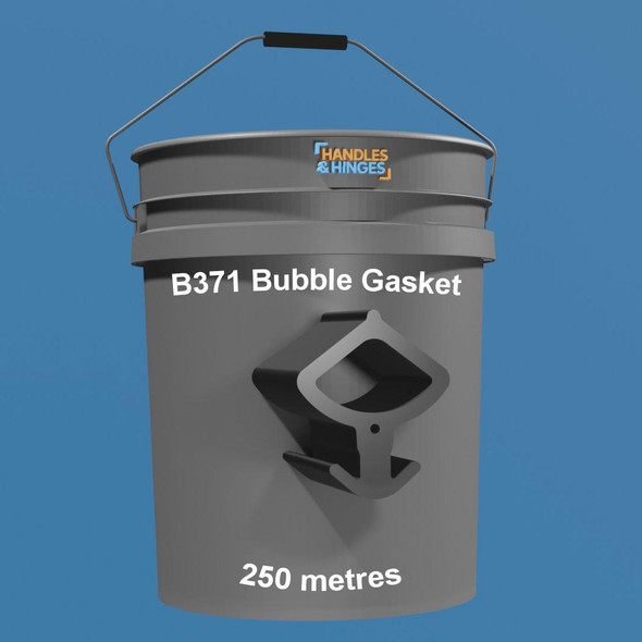 Full Bucket of Extrudaseal B371 Bubble Gasket Double Glazing Seal in BLACK 225 metres