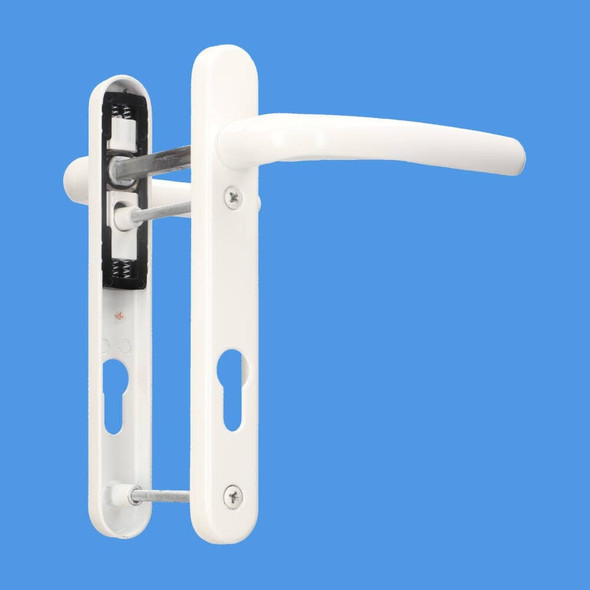 Windsor Alton UPVC Door Handles - 92mm centre, 122mm screws, Lever/Lever in White