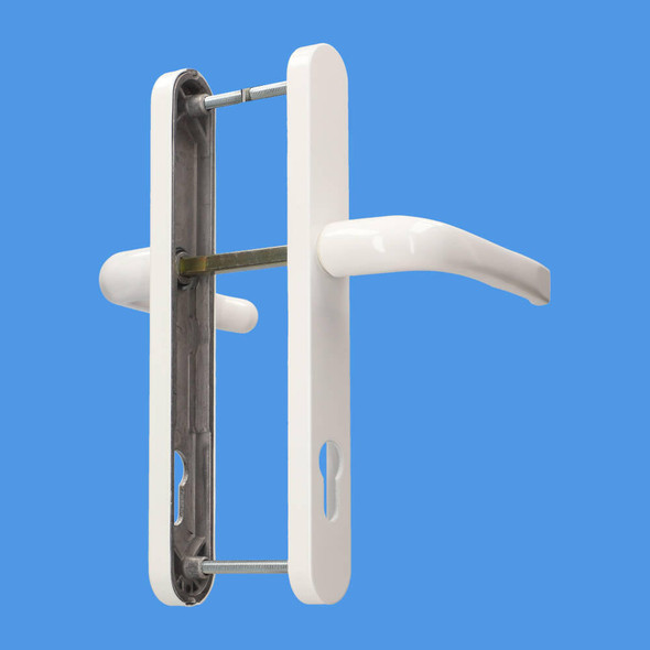 Door Handles with Concealed Screws – 92mm Centre, 211mm Screws in White Door Handles with Concealed Screws – 92mm Centre, 211mm Screws in White
