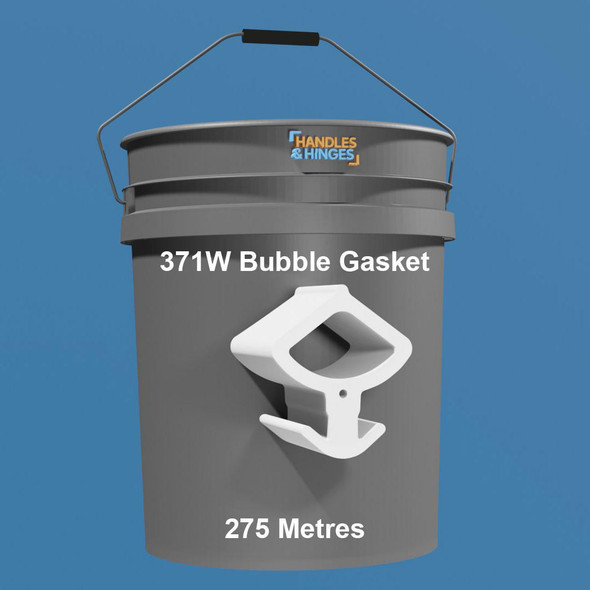 Full Bucket of Extrudaseal B371W Bubble Gasket Double Glazing Seal in WHITE - 225 metres