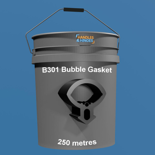 Full Bucket of Extrudaseal B301 Bubble Gasket Double Glazing Seal in BLACK 250m