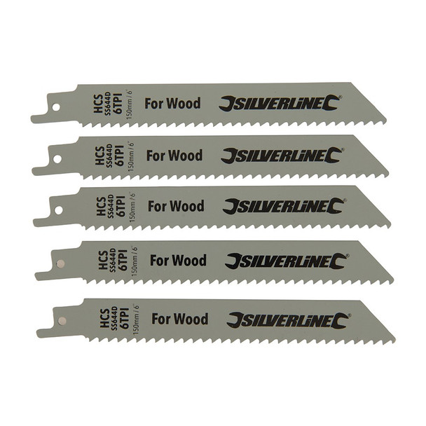 5 pack of reciprocating blades for wood