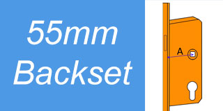 GU 55mm Backset