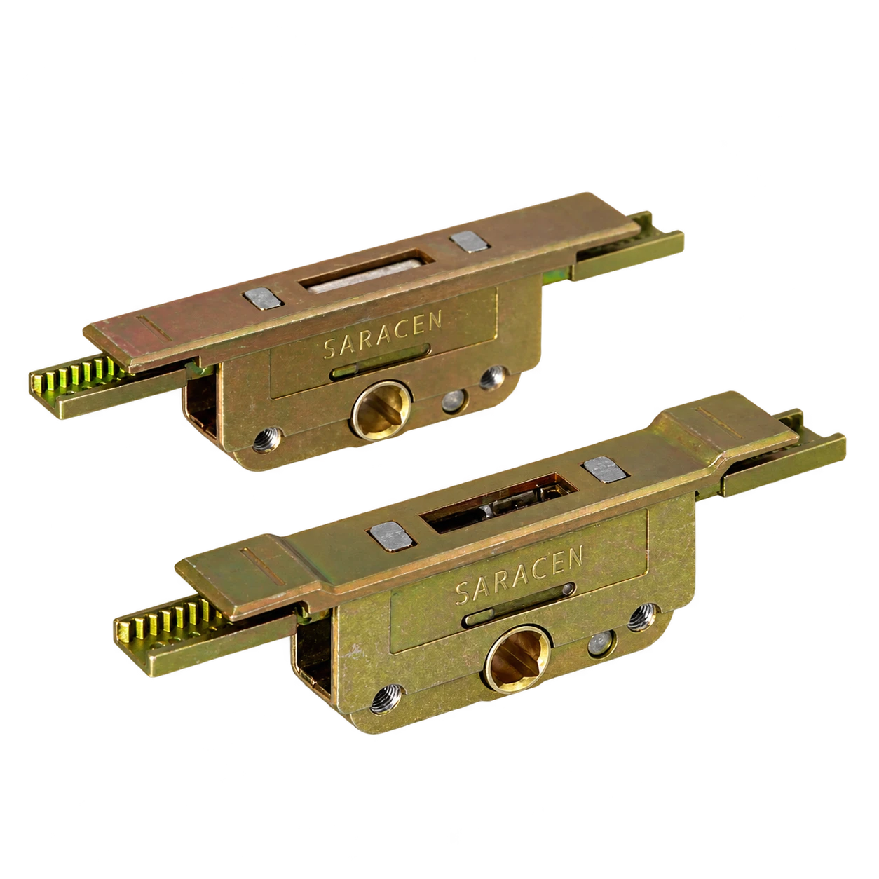 Example of a uPVC window lock gearbox