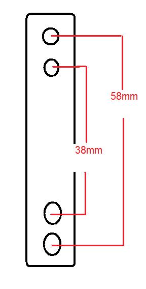 Screw centres on WMS / Avocet cockspur window handles