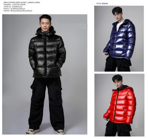 MEN'S FASHION SHINY JACKET DA204'