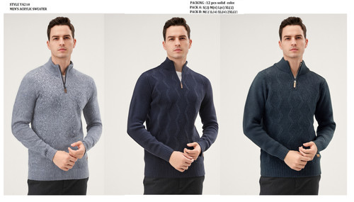 MEN'S ACRELYC SWEATERS WITH FLEECE LINING YA218