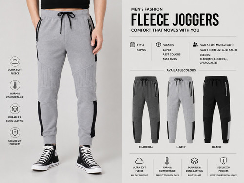 MEN'S FASHION FLEECE SWEATPANT KEP205