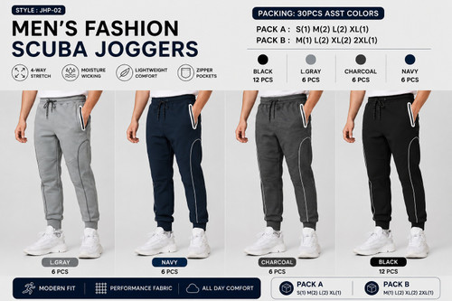 MEN'S FASHION SCUBA JOGGERS JHP02