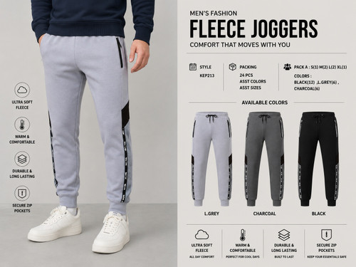 MEN'S FASHION FLEECE SWEATPANT KEP213