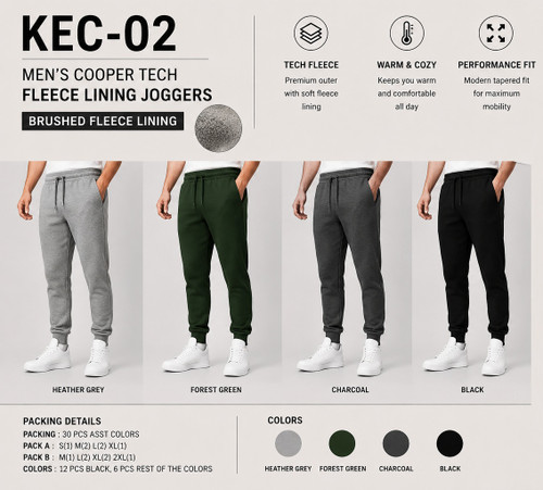 MEN'S COPPER TECH FLEECE LINING JOGGER KEC02