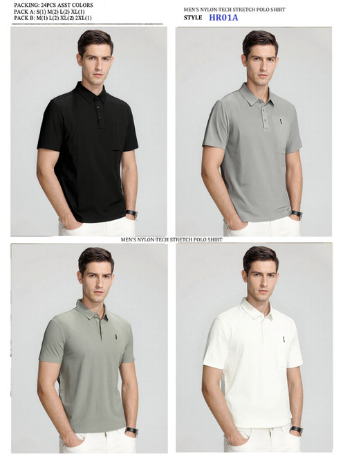 MEN'S NYLON TECH POLO HR-01