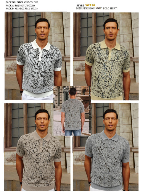 MEN'S FASHION KNIT POLO SW-110