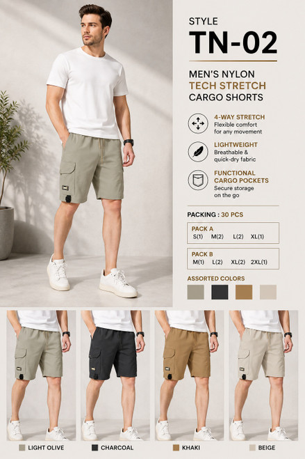 MEN'S NYLON STRETCH SHORTS TN-02