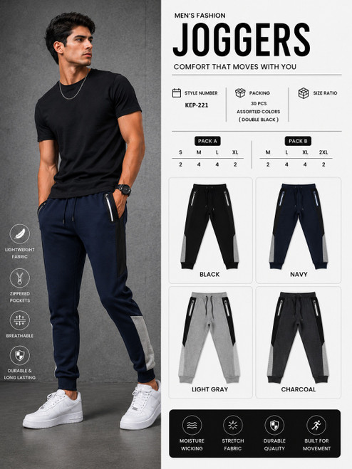 MEN'S OPEN BOTTOM FLEECE SWEATPANTS