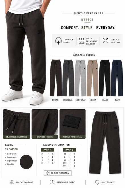 MEN'S TR FABRIC SWEATPANTS KE2603