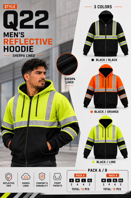 MEN'S WORKWEAR REFLECTIVE HOODIE