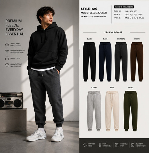 MEN'S FASHION FLEECE PANTS Q03
