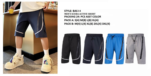 MEN'S ACTIVE SCUBA SHORTS BAS-14