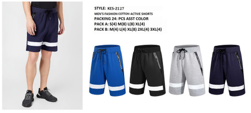 MEN'S COTTON ACTIVE  SHORTS KES-2127