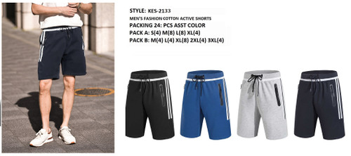 MEN'S COTTON ACTIVE  SHORTS KES-2133